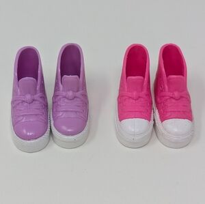 Barbie Doll Shoes Sneakers Pink Purple High Tops Runners